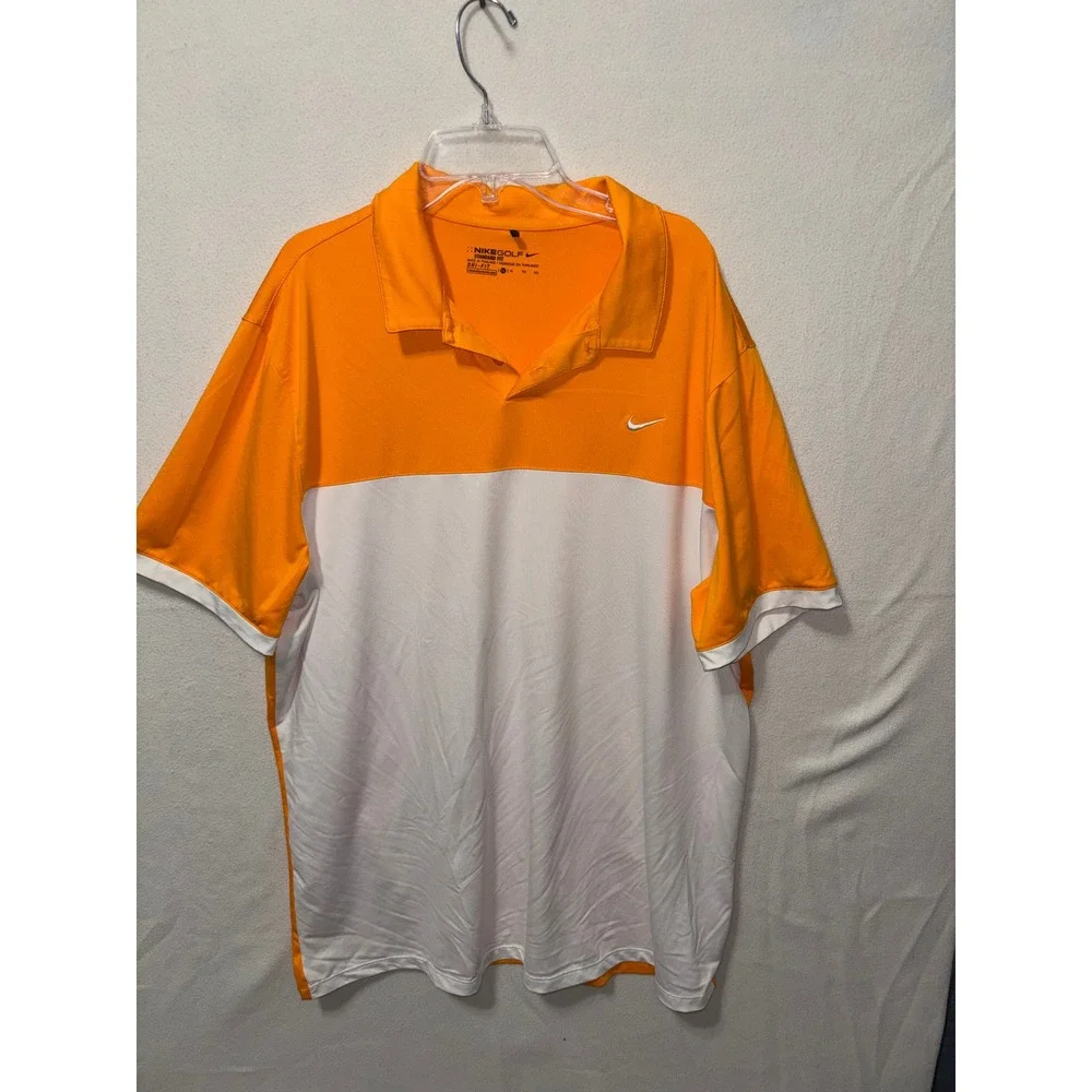 Lot of 3 Nike Golf Dri-FIT Polo Shirts Mens XL Orange‎ Red Gray Short Sleeve